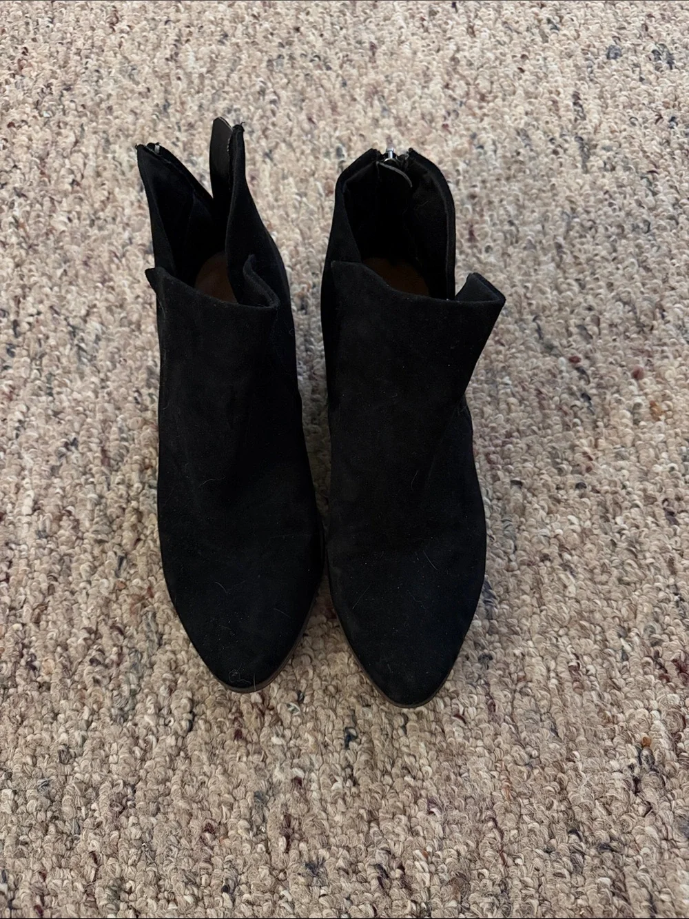 American Eagle Outfitters Black Suede Ankle Booties